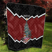 Personalised New Zealand Christmas Quilt Xmas Fern and Kiwi Birds