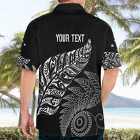 Aotearoa Personalized Lawn Bowls Maori Hawaiian Shirt New Zealand Black Tribal Silver Fern - Polynesian Pride