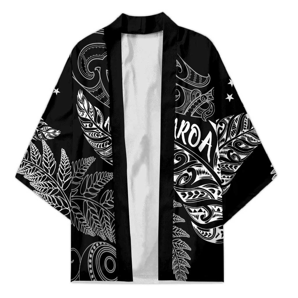 Aotearoa Personalized Lawn Bowls Maori Kimono New Zealand Black Tribal Silver Fern - Polynesian Pride