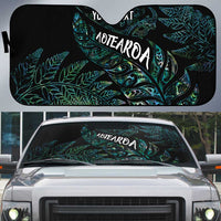 Aotearoa Personalized Lawn Bowls Maori Auto Sun Shade New Zealand Paua Shell Tribal Silver Fern - Polynesian Pride