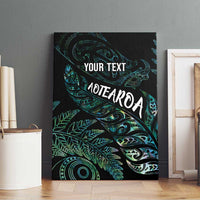 Aotearoa Personalized Lawn Bowls Maori Canvas Wall Art New Zealand Paua Shell Tribal Silver Fern - Polynesian Pride