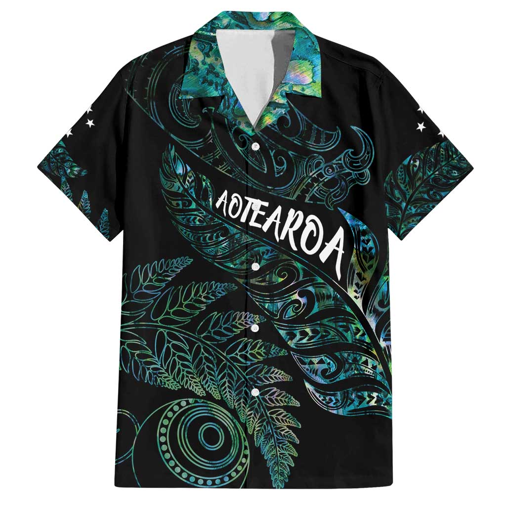 Aotearoa Personalized Lawn Bowls Maori Family Matching Long Sleeve Bodycon Dress and Hawaiian Shirt New Zealand Paua Shell Tribal Silver Fern - Polynesian Pride