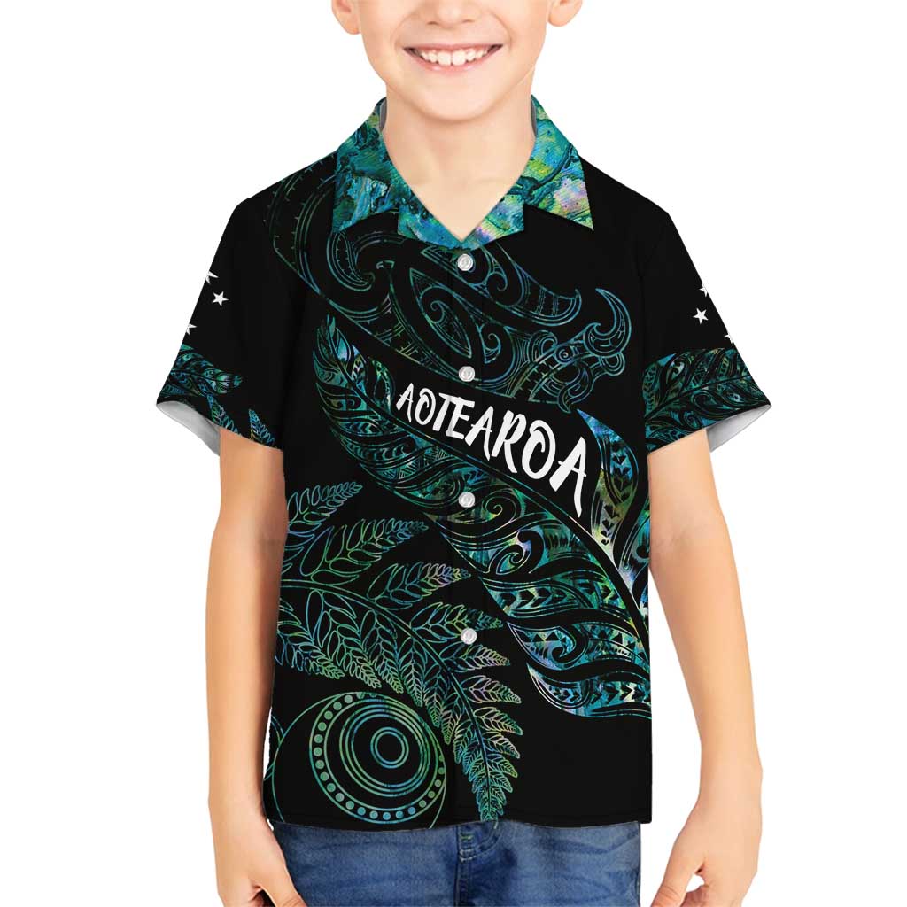 Aotearoa Personalized Lawn Bowls Maori Family Matching Puletasi and Hawaiian Shirt New Zealand Paua Shell Tribal Silver Fern - Polynesian Pride