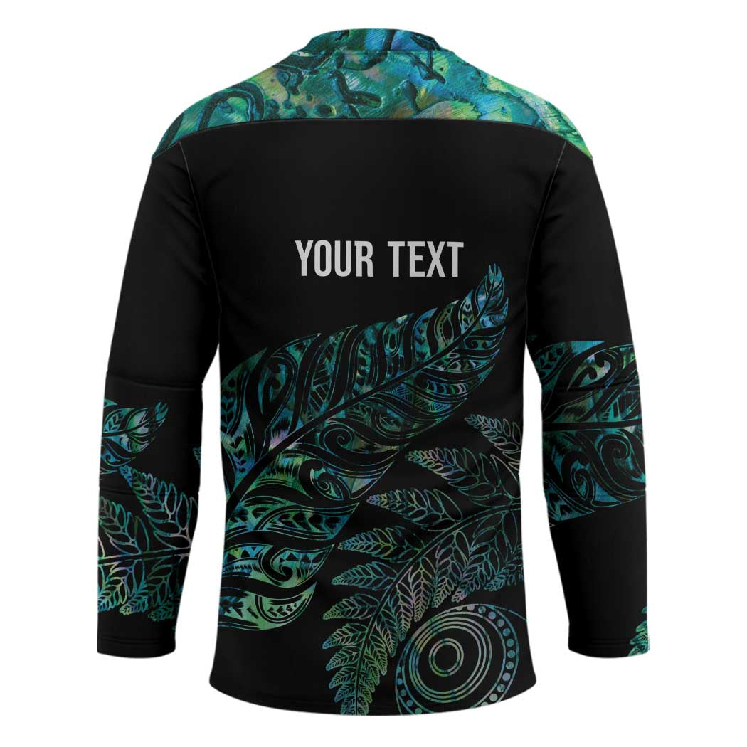 Aotearoa Personalized Lawn Bowls Maori Hockey Jersey New Zealand Paua Shell Tribal Silver Fern - Polynesian Pride