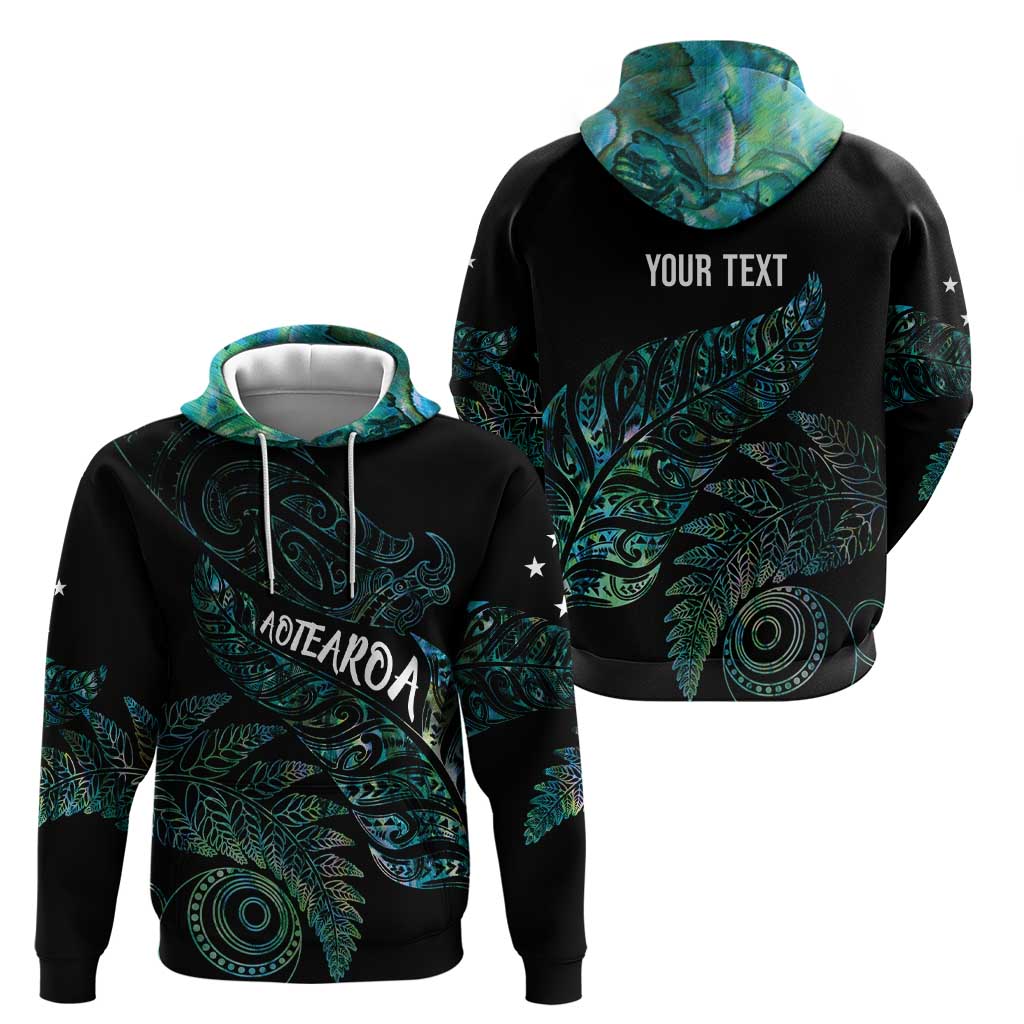 Aotearoa Personalized Lawn Bowls Maori Hoodie New Zealand Paua Shell Tribal Silver Fern - Polynesian Pride