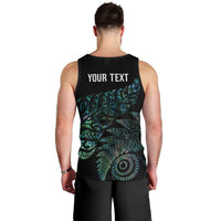 Aotearoa Personalized Lawn Bowls Maori Men Tank Top New Zealand Paua Shell Tribal Silver Fern - Polynesian Pride