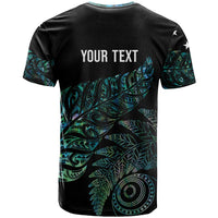 Aotearoa Personalized Lawn Bowls Maori T Shirt New Zealand Paua Shell Tribal Silver Fern - Polynesian Pride