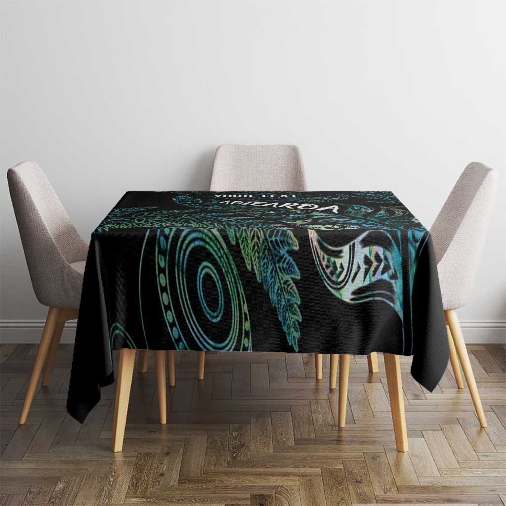 Aotearoa Personalized Lawn Bowls Maori Tablecloth New Zealand Paua Shell Tribal Silver Fern - Polynesian Pride