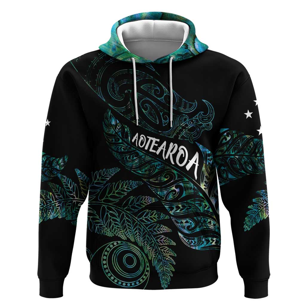 Aotearoa Personalized Lawn Bowls Maori Zip Hoodie New Zealand Paua Shell Tribal Silver Fern - Polynesian Pride