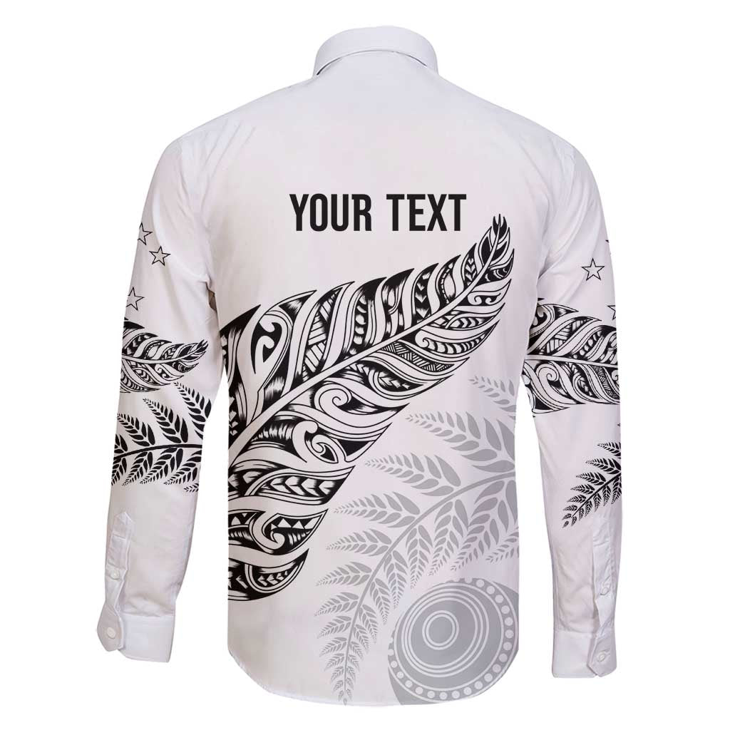 Aotearoa Personalized Lawn Bowls Maori Family Matching Puletasi and Hawaiian Shirt New Zealand White Tribal Silver Fern - Polynesian Pride