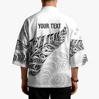 Aotearoa Personalized Lawn Bowls Maori Kimono New Zealand White Tribal Silver Fern - Polynesian Pride