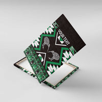 Personalised Taniko Motifs Aotearoa Canvas Wall Art Waitangi Kowhaiwhai Kiwi - Green