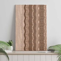 Vintage Beige Hawaiian Traditional Kapa Mix Flowers Lei Canvas Wall Art LT7 - Polynesian Pride