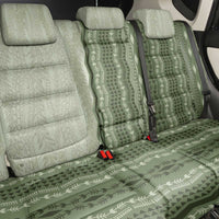 Vintage Sage Green Hawaiian Traditional Kapa Mix Flowers Lei Back Car Seat Cover LT7 - Polynesian Pride