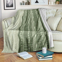 Vintage Sage Green Hawaiian Traditional Kapa Mix Flowers Lei Blanket LT7 Sage Green - Polynesian Pride