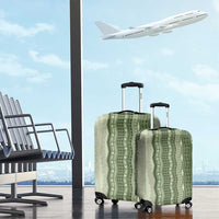 Vintage Sage Green Hawaiian Traditional Kapa Mix Flowers Lei Luggage Cover LT7 - Polynesian Pride