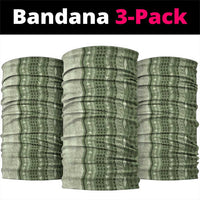 Vintage Sage Green Hawaiian Traditional Kapa Mix Flowers Lei Neck Gaiter