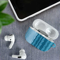 Vintage Cobalt Blue Hawaiian Traditional Kapa Mix Flowers Lei AirPods Case