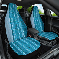 Vintage Cobalt Blue Hawaiian Traditional Kapa Mix Flowers Lei Car Seat Cover LT7 One Size Cobalt Blue - Polynesian Pride