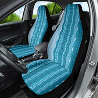 Vintage Cobalt Blue Hawaiian Traditional Kapa Mix Flowers Lei Car Seat Cover LT7 - Polynesian Pride