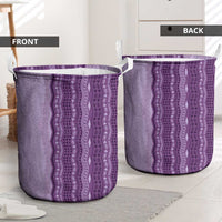 Vintage Violet Hawaiian Traditional Kapa Mix Flowers Lei Laundry Basket