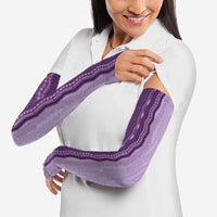 Vintage Violet Hawaiian Traditional Kapa Mix Flowers Lei Arm Sleeves
