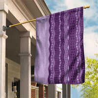 Vintage Violet Hawaiian Traditional Kapa Mix Flowers Lei Garden Flag LT7 House Flag Violet - Polynesian Pride