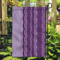 Vintage Violet Hawaiian Traditional Kapa Mix Flowers Lei Garden Flag LT7 Garden Flag Violet - Polynesian Pride
