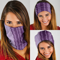 Vintage Violet Hawaiian Traditional Kapa Mix Flowers Lei Neck Gaiter LT7 - Polynesian Pride