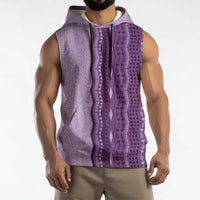 Vintage Violet Hawaiian Traditional Kapa Mix Flowers Lei Sleeveless Hoodie LT7 - Polynesian Pride