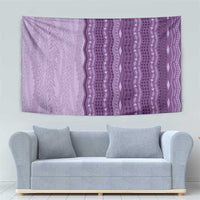 Vintage Violet Hawaiian Traditional Kapa Mix Flowers Lei Tapestry LT7 - Polynesian Pride