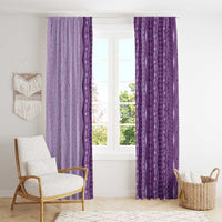 Vintage Violet Hawaiian Traditional Kapa Mix Flowers Lei Window Curtain LT7 - Polynesian Pride