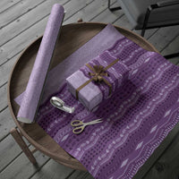 Vintage Violet Hawaiian Traditional Kapa Mix Flowers Lei Wrapping Paper LT7 - Polynesian Pride