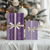 Vintage Violet Hawaiian Traditional Kapa Mix Flowers Lei Wrapping Paper LT7 - Polynesian Pride