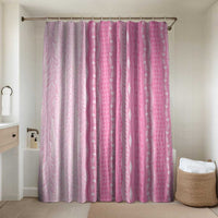 Vintage Pink Hawaiian Traditional Kapa Mix Flowers Lei Bathroom Set LT7 Shower Curtain Only Pink - Polynesian Pride