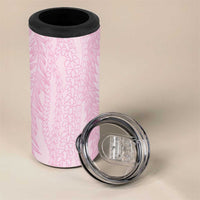 Vintage Pink Hawaiian Traditional Kapa Mix Flowers Lei 4 in 1 Can Cooler Tumbler