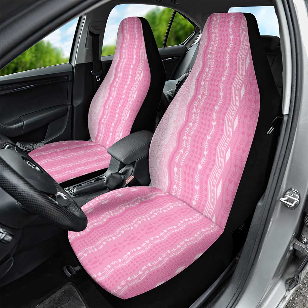 Vintage Pink Hawaiian Traditional Kapa Mix Flowers Lei Car Seat Cover LT7 - Polynesian Pride