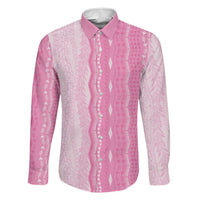 Vintage Pink Hawaiian Traditional Kapa Mix Flowers Lei Family Matching Puletasi and Hawaiian Shirt