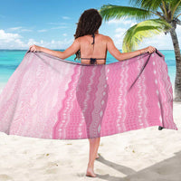 Vintage Pink Hawaiian Traditional Kapa Mix Flowers Lei Sarong LT7 - Polynesian Pride