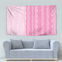 Vintage Pink Hawaiian Traditional Kapa Mix Flowers Lei Tapestry LT7 - Polynesian Pride