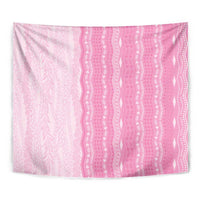 Vintage Pink Hawaiian Traditional Kapa Mix Flowers Lei Tapestry LT7 - Polynesian Pride