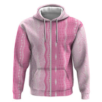 Vintage Pink Hawaiian Traditional Kapa Mix Flowers Lei Zip Hoodie LT7 Zip Hoodie Pink - Polynesian Pride
