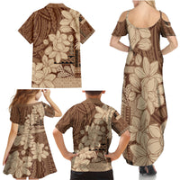 Samoa Women's Day Family Matching Summer Maxi Dress and Hawaiian Shirt Tiale Flower Mix Siapo Tapa LT7 - Polynesian Pride