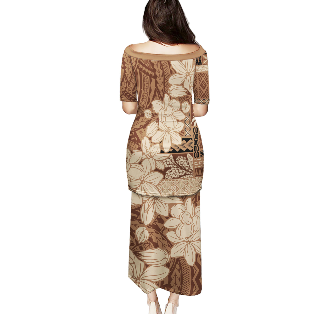 Samoa Women's Day Puletasi Tiale Flower Mix Siapo Tapa LT7 - Polynesian Pride