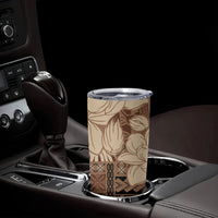 Samoa Women's Day Tumbler Cup Tiale Flower Mix Siapo Tapa