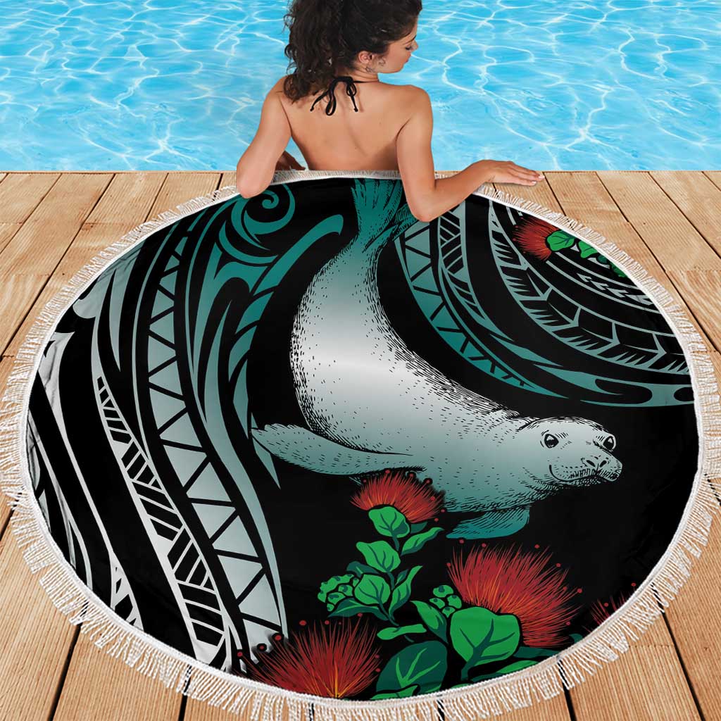 Aloha Hawaii Monk Seal Beach Blanket Mix Ohia Lehua