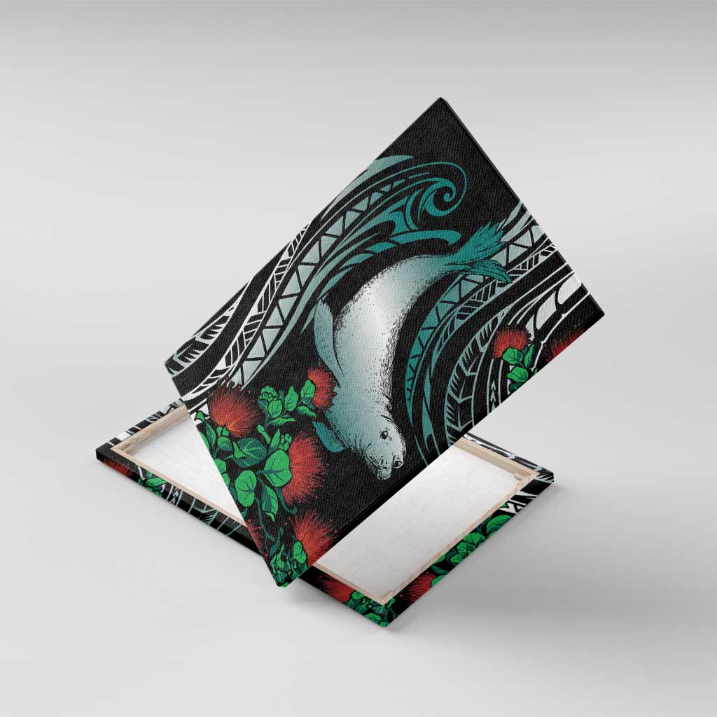 Aloha Hawaii Monk Seal Canvas Wall Art Mix Ohia Lehua