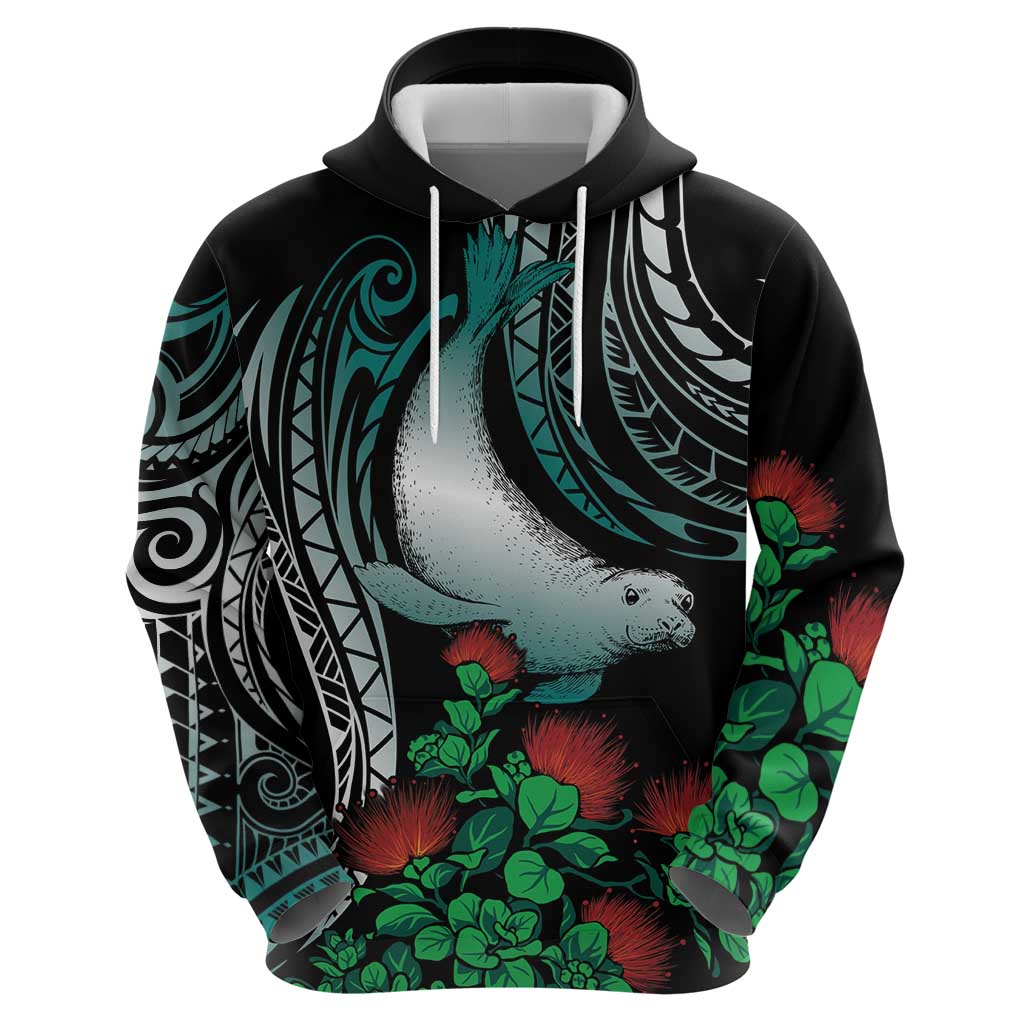 Aloha Hawaii Monk Seal Hoodie Mix Ohia Lehua