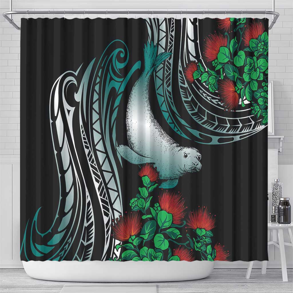 Aloha Hawaii Monk Seal Shower Curtain Mix Ohia Lehua