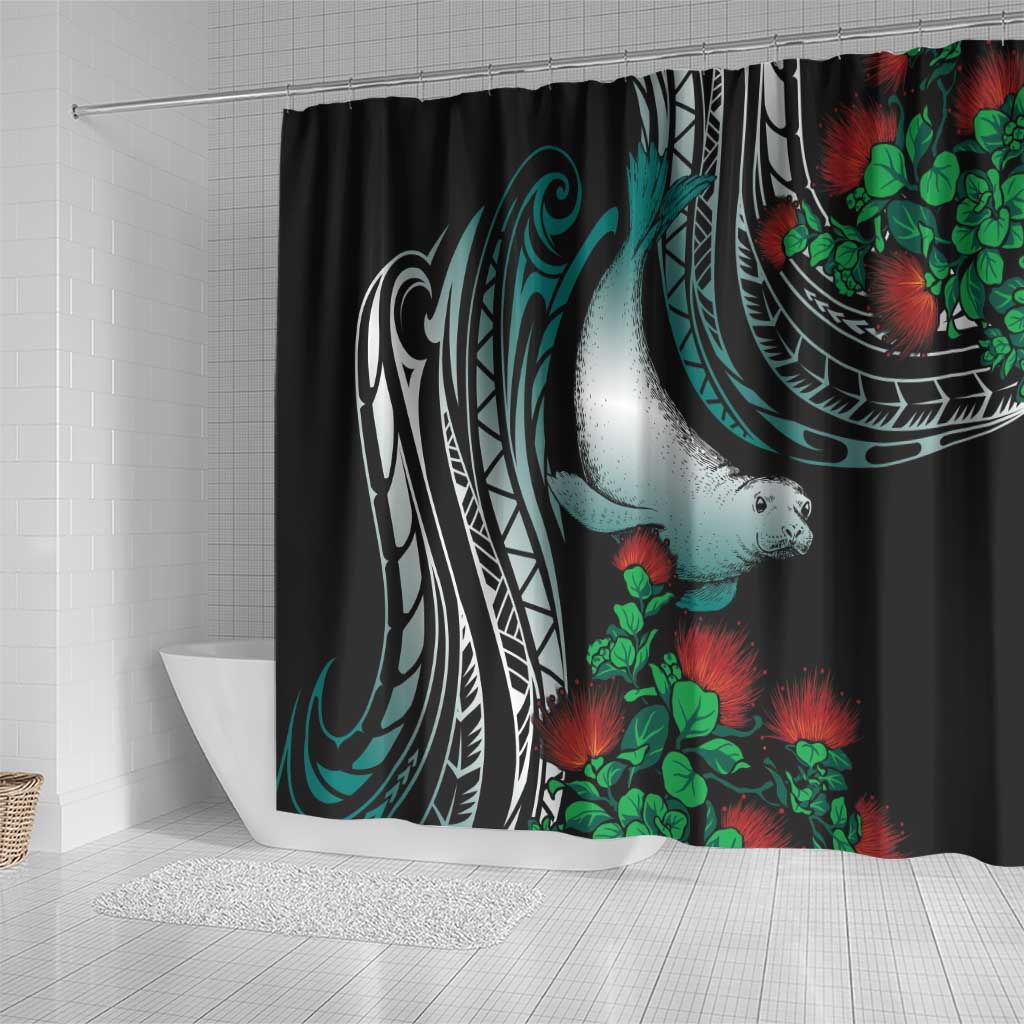 Aloha Hawaii Monk Seal Shower Curtain Mix Ohia Lehua